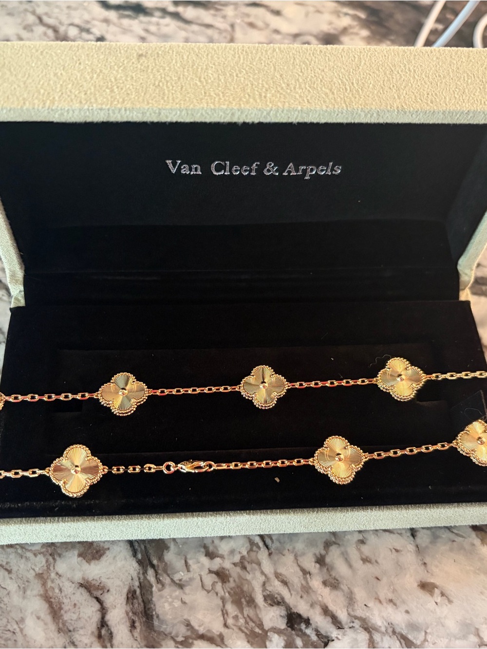 Clover Yellow Gold Designer Like Motif Necklace